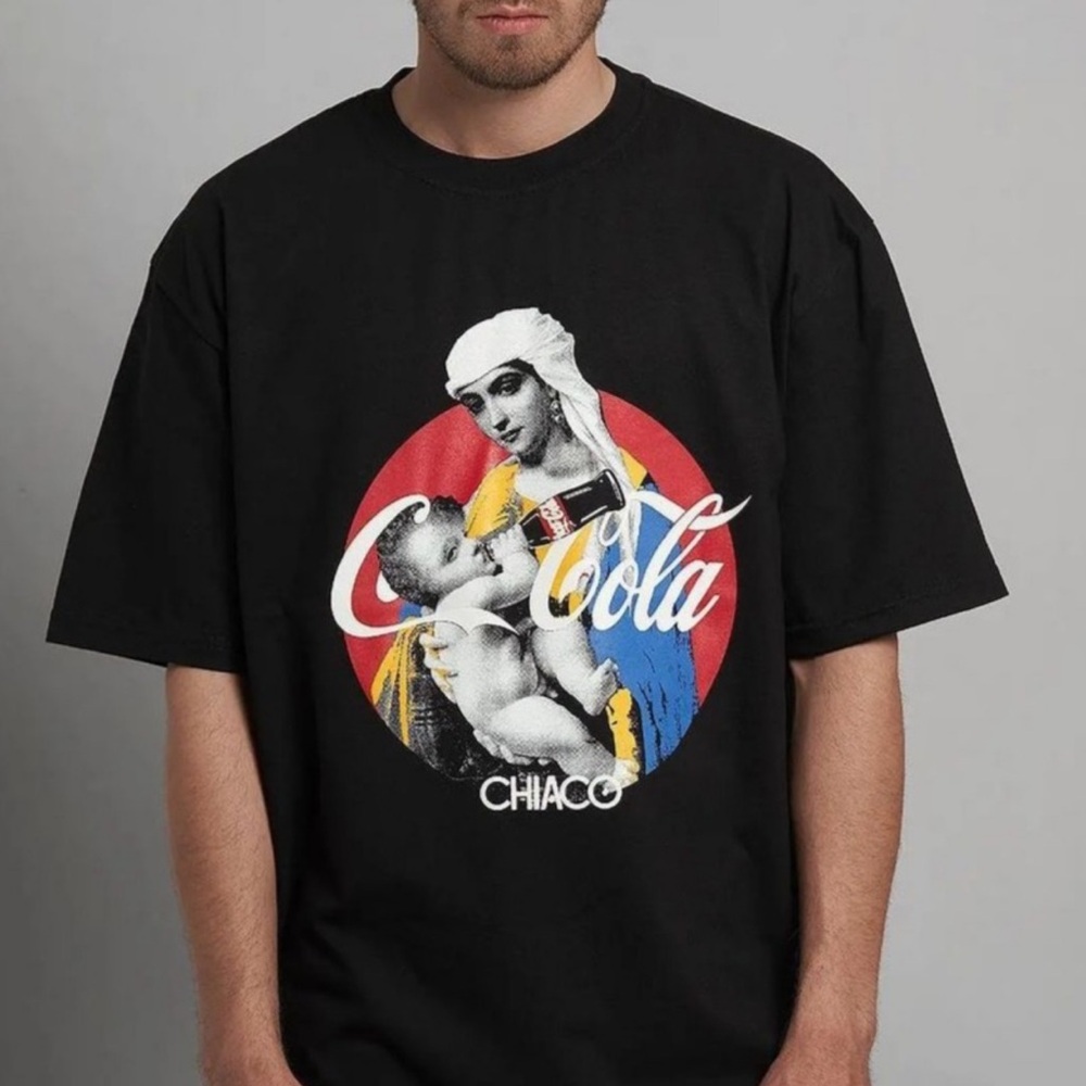 Black Tee with coca - cola Graphic